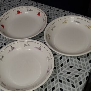 POTTERY BARN Ceramic 3 Piece Bowl Set